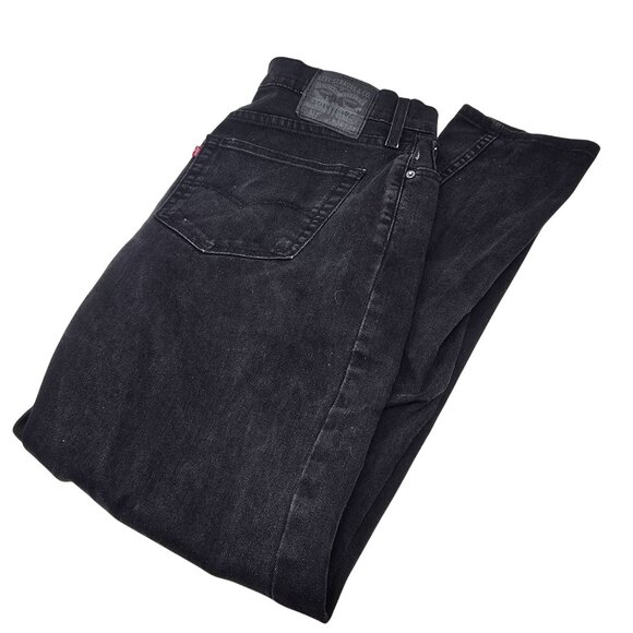 Levi's 512 Black Jeans Size 36X34‎ Straight Leg Denim 2020 - Picture 1 of 11